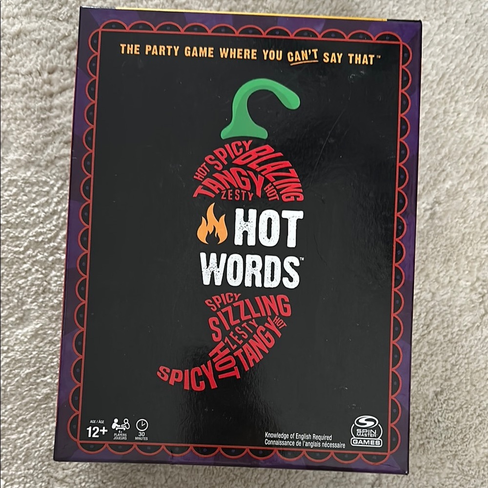 Hot Words Party Game - Black and Red